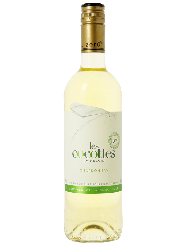 HB... la Suite vous propose le vin à 0% d'alcool "les Cocottes" - ici un Chardonnay, pour un apéro en toute quiétude sur la route